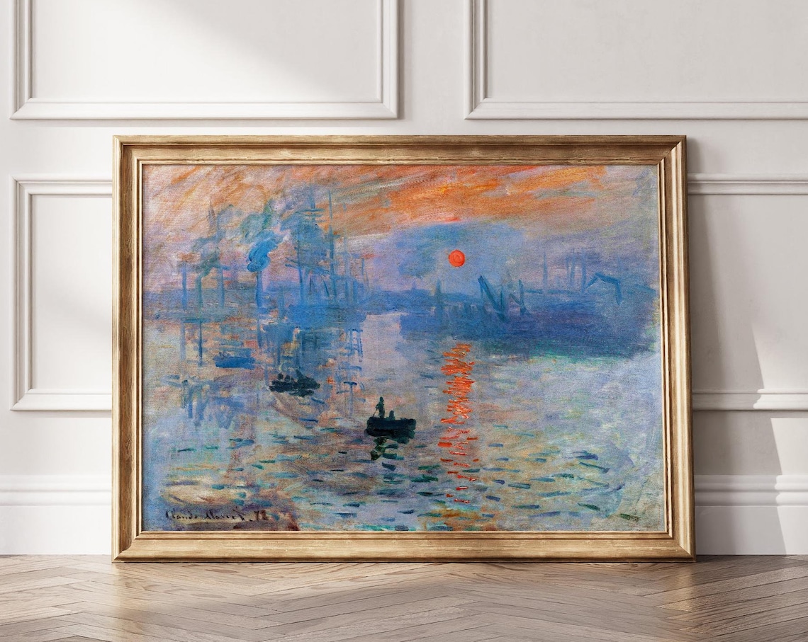 Claude Monet Impression Sunrise 1872 Poster Print