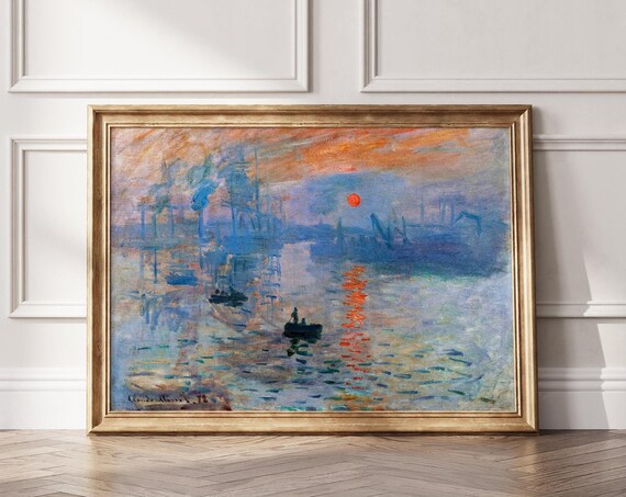 Claude Monet Impression Sunrise 1872 Poster Print