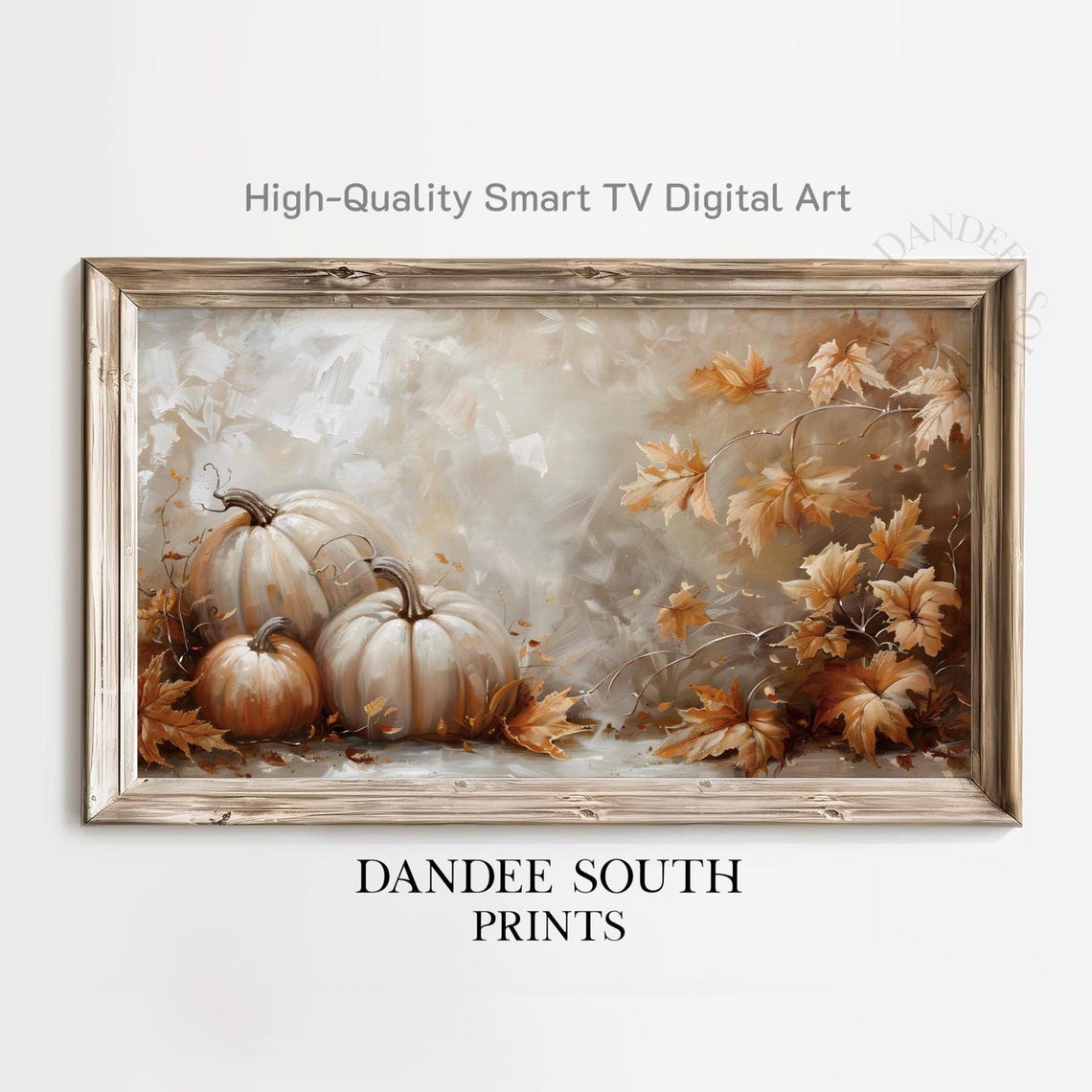 Rustic Fall Pumpkins Art For Frame Tv Smart Autumn Painting Thanksgiving Decor Display Tv072