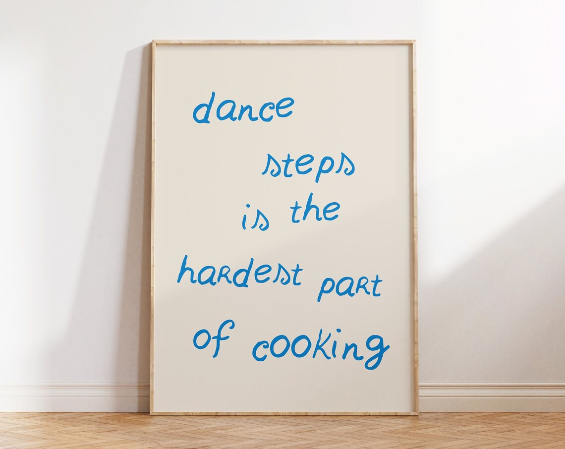 Kitchen Dance Print Quote This Kitchen Is For Dancing Funny Kitchen Disco Poster Cute Cooking Funky Kitchen Aesthetic