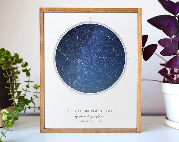 Custom Constellation Star Map Night Sky Art Print