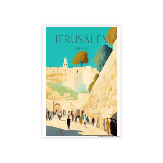 Israel Print, Western Wall Jerusalem Poster