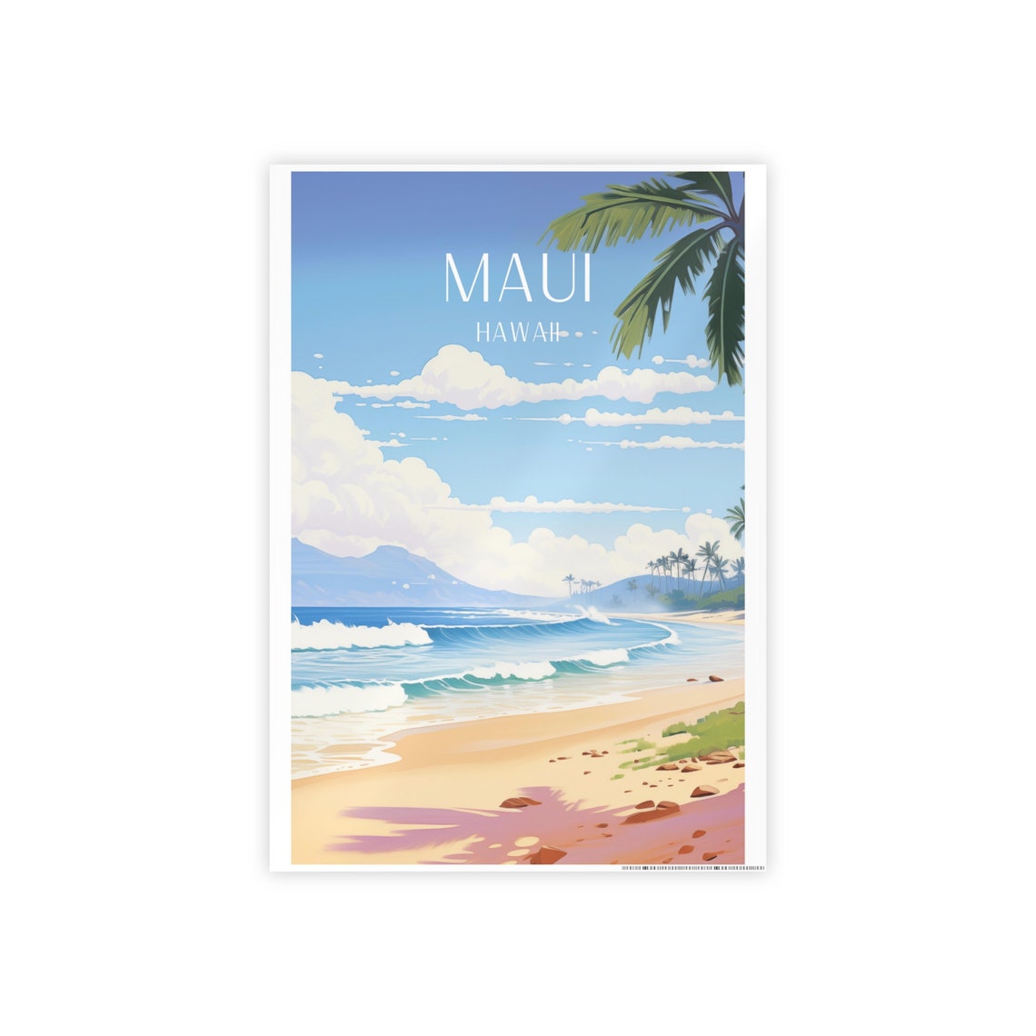 Maui Poster, Hawaii Beach Travel Poster - Image 6