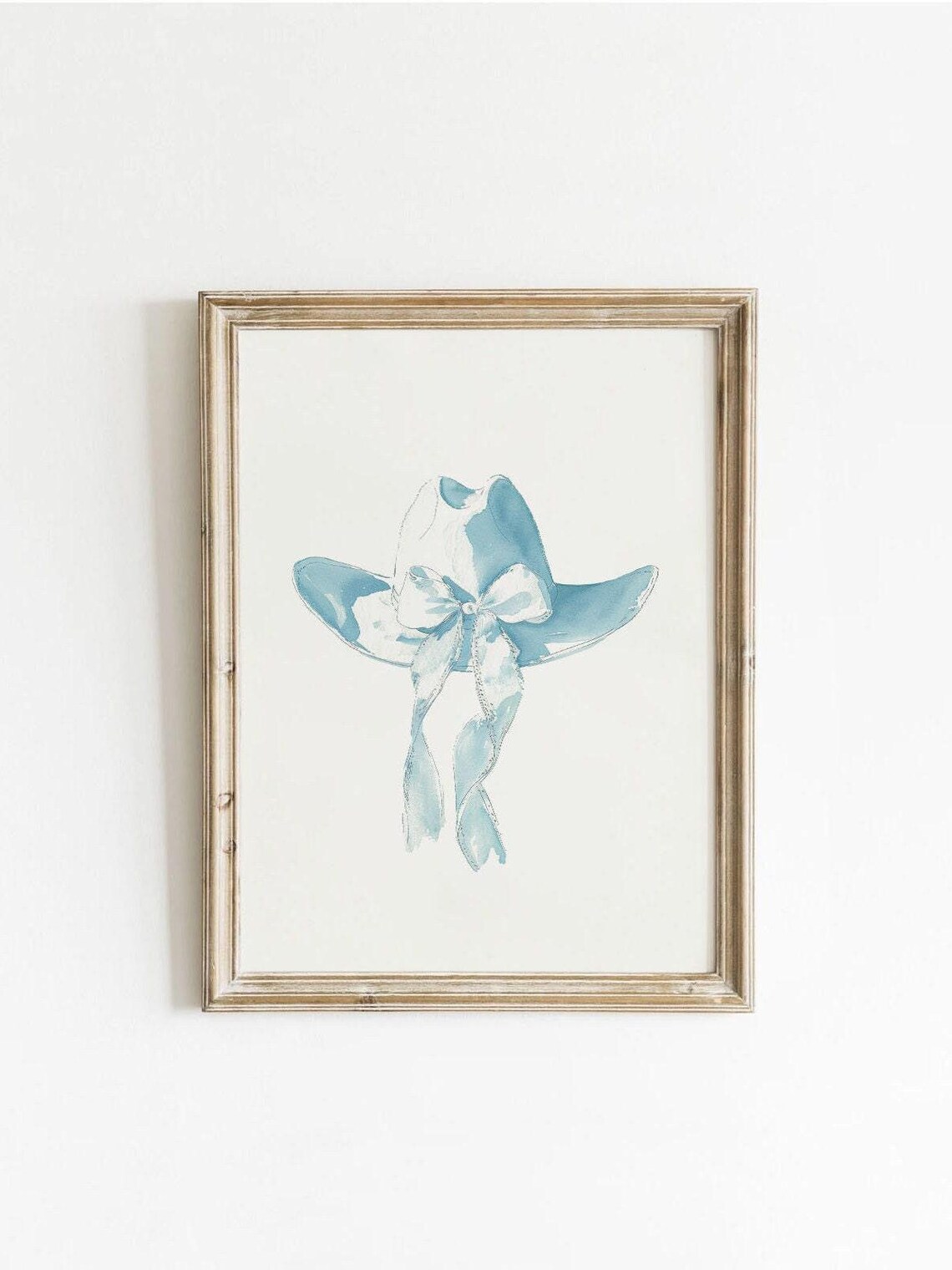 Vintage Cowgirl Hat And Bow Poster, Preppy Retro Decor