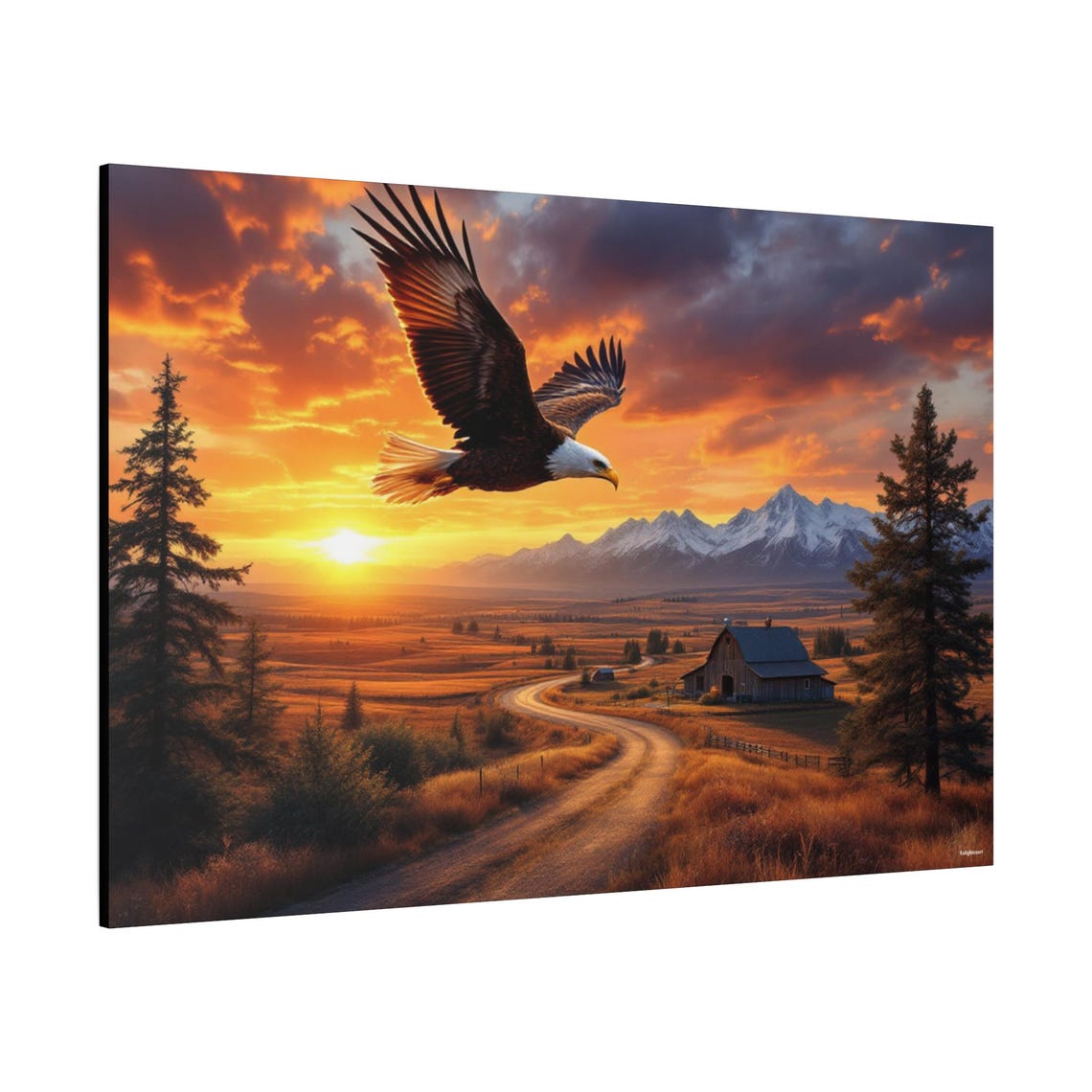 Eagle Sunset - Wildlife Art Print - Image 2