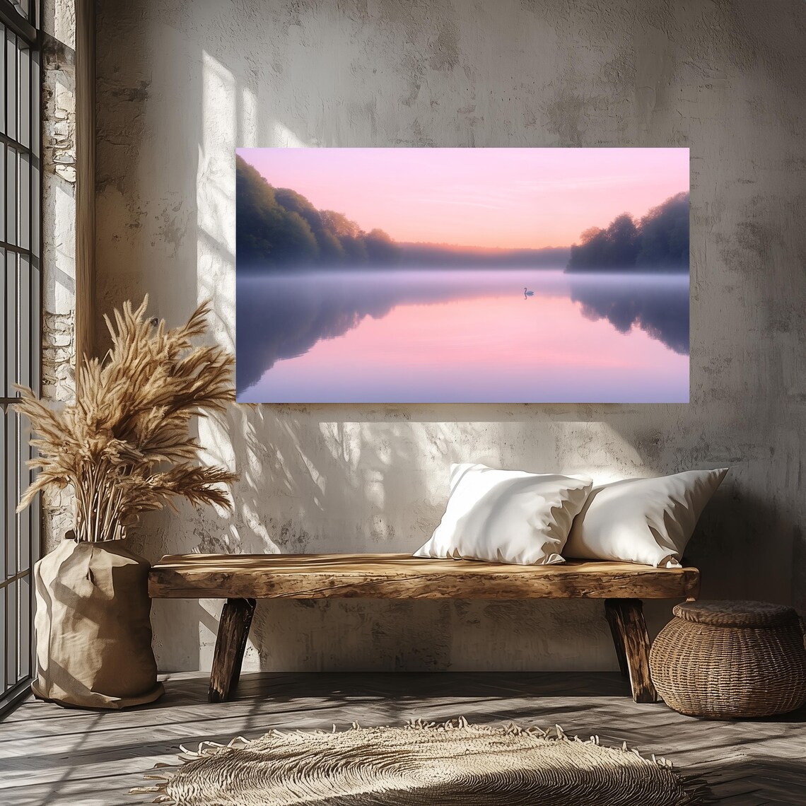 Pastel Morning Reflections, Abstract Art Print