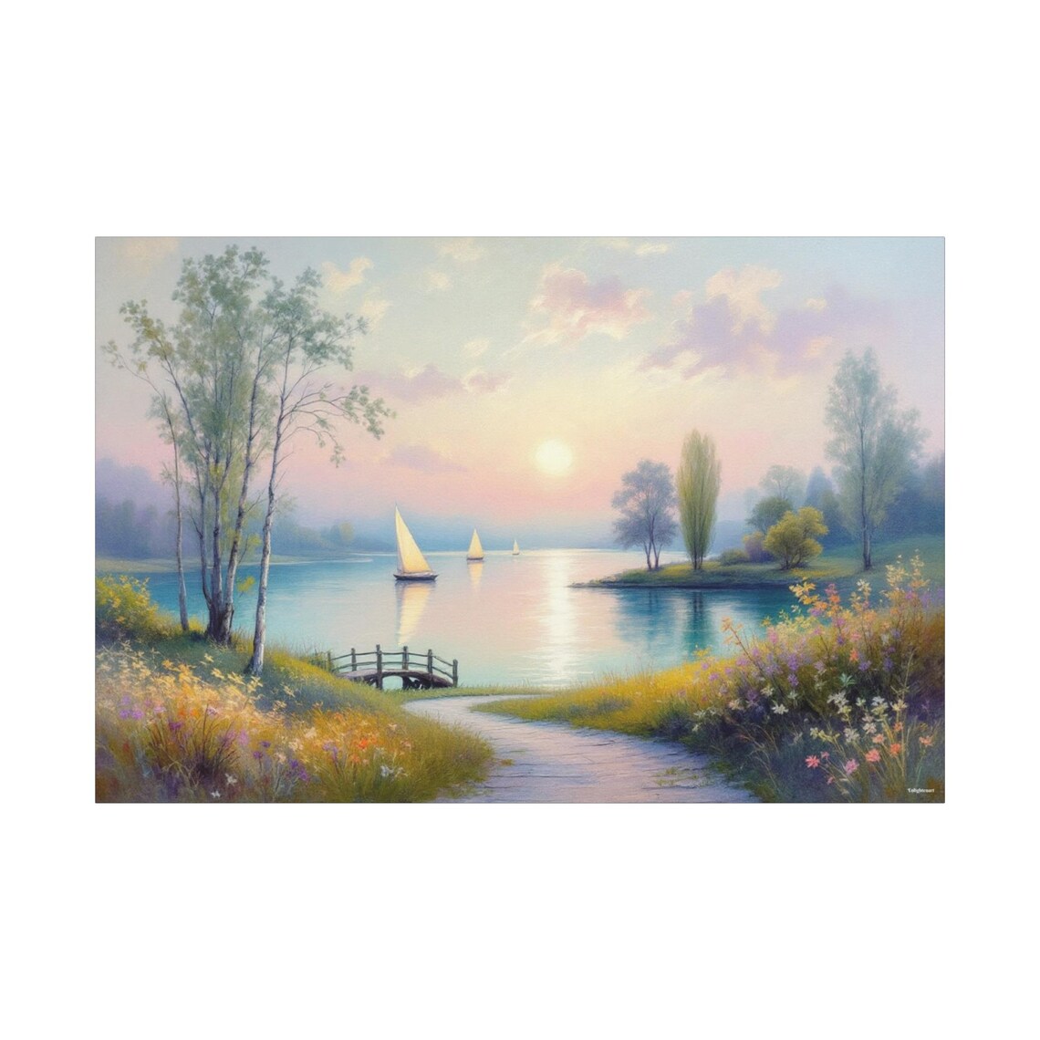 Sunlit Serenity - Abstract Modern Art Print - Image 3