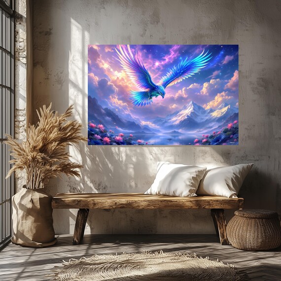 Majestic Phoenix Wall Art Matte Nature Decor For Home Ideal For Housewarming Birthdays Or Holidays Scenic Art Print Home