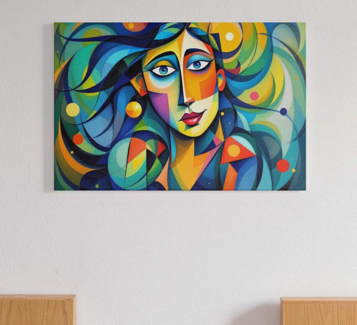 Female Portrait - Vibrant Style Art Print - Image 3