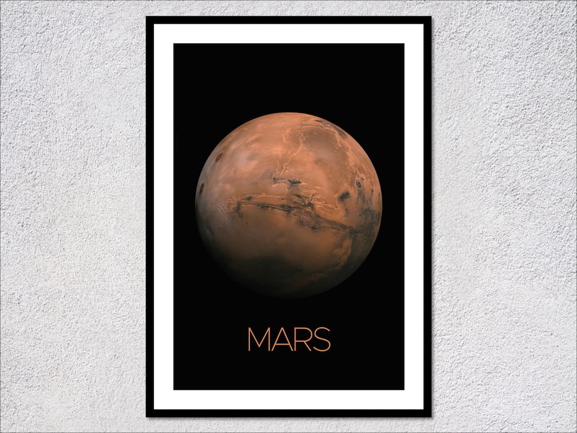 Mars Solar System Educational Chart Poster Print