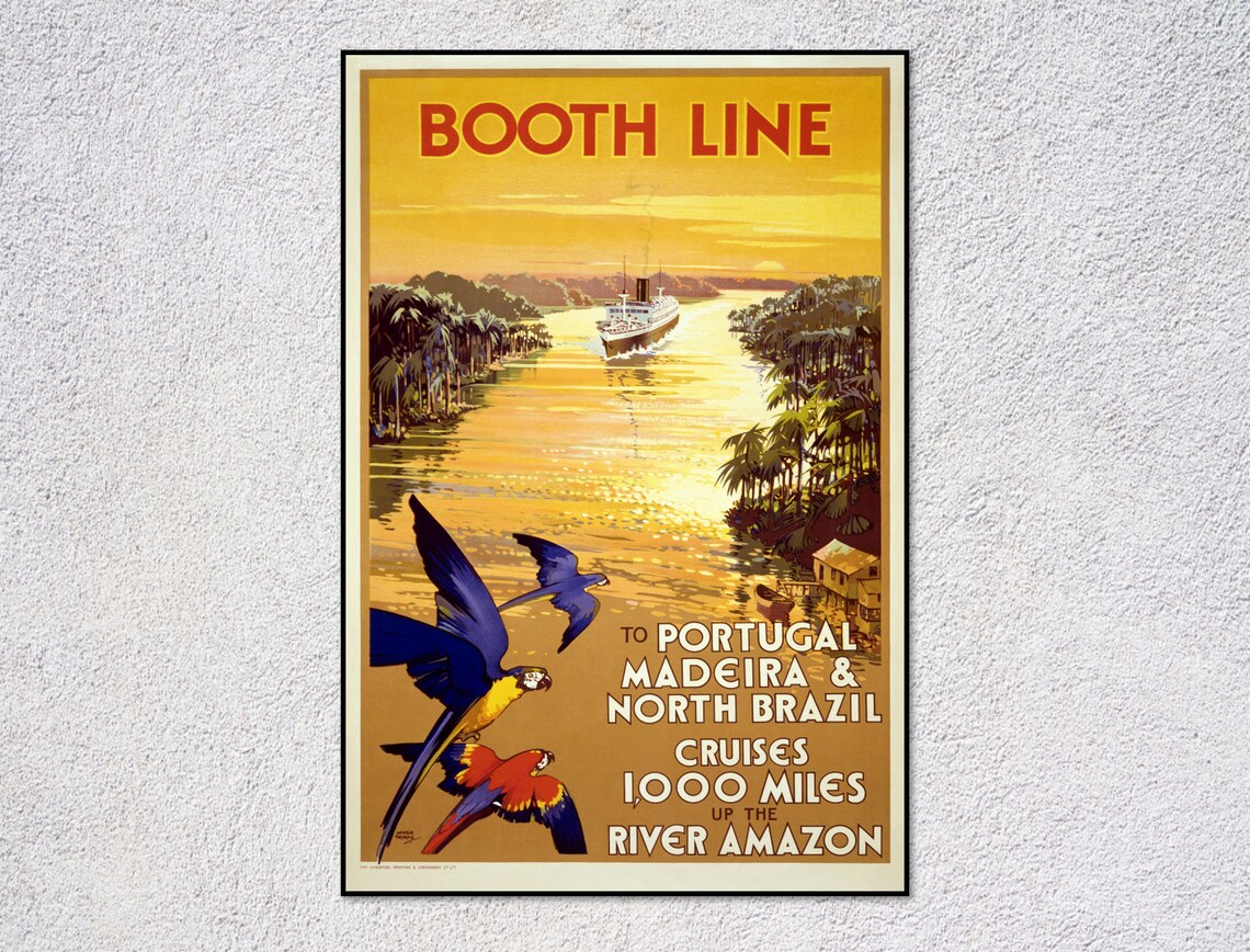 Madeira Vintage Portugal Travel Poster, Retro Art
