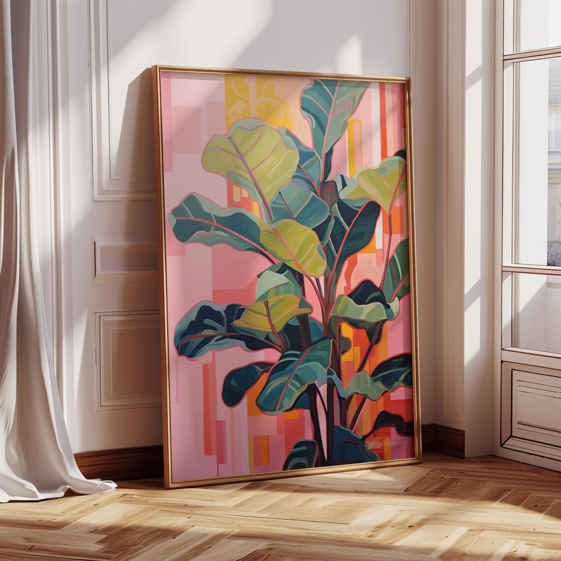Vibrant Fig Tree Botanical Wall Art Print