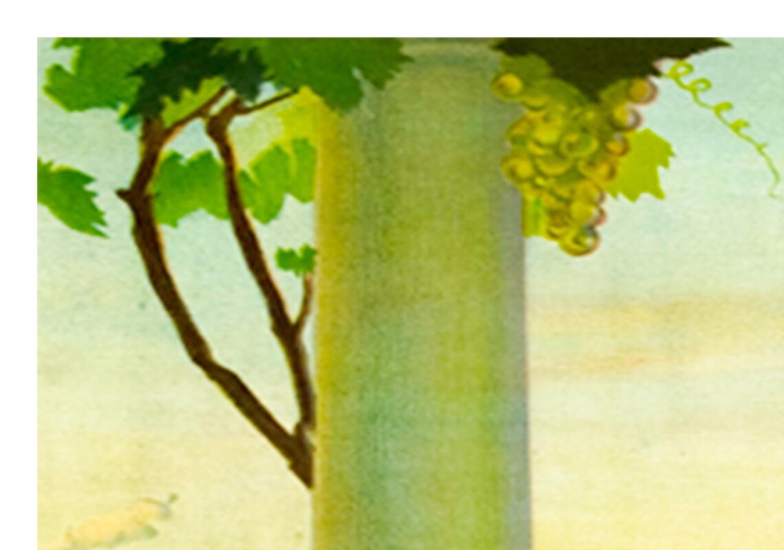 Capri Italia Vintage Travel Poster Coastal Cliff Grapevine Sunset - Image 2
