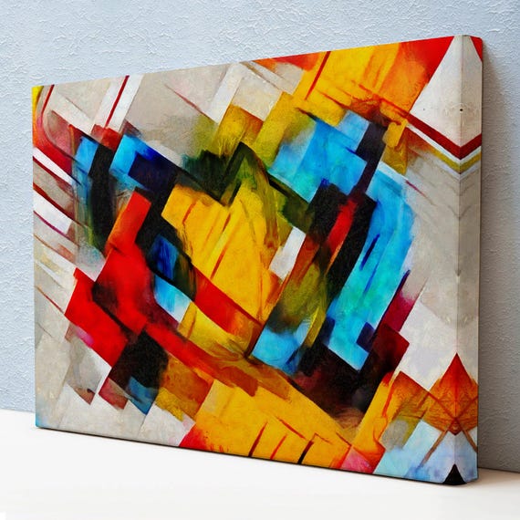 Picasso Style Abstract Oil Painting Look Decorative Wall Art Abstract Print Framed Wall Art Housewarming Gifts