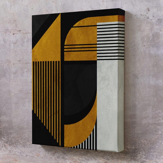 Geometric Abstract Painting Large Wall Art Bohemian Modern Wall Decor Boho Wall Art Housewarming Gifts Boho Print
