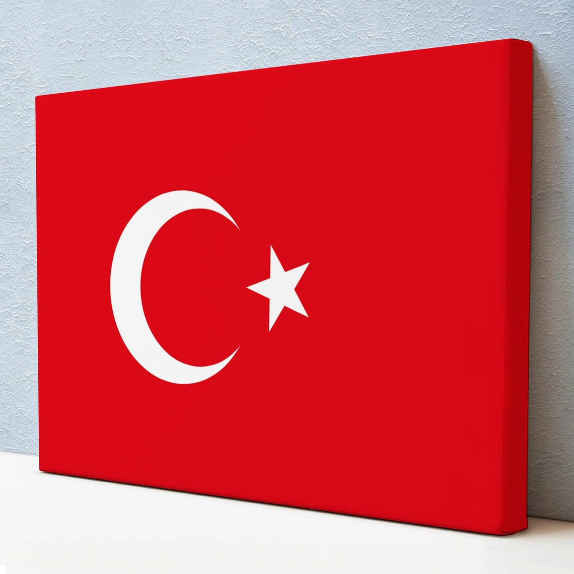 Turkish Flag Red Crescent Star Bold National Symbol Pride Wall Art