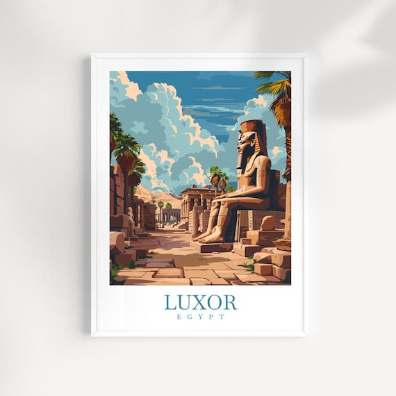 Luxor Travel Print Egypt Wall Art Luxor Wall Hanging Home Dcor Luxor Gift Art Lovers Luxor Art Lover Gift Luxor