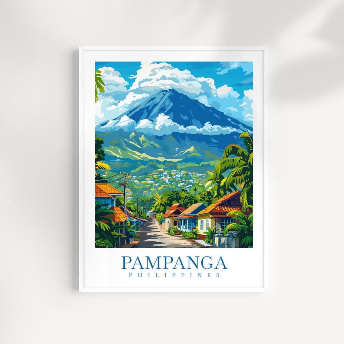 Pampanga Travel Poster, Philippines Asia Wall Art