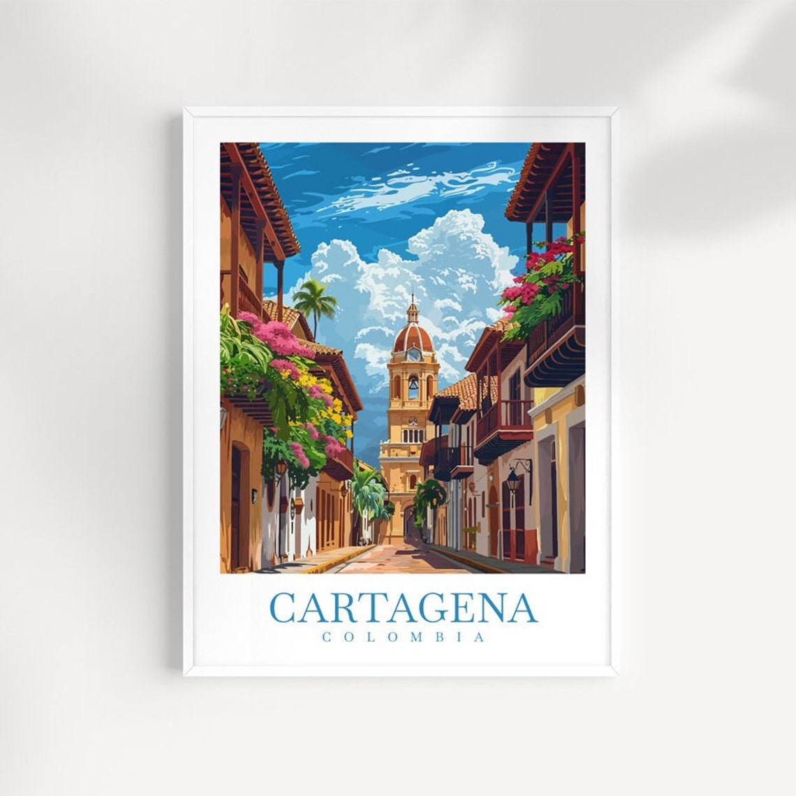 Cartagena Travel Print Wall Art Cartagena Wall Hanging Home Decor Cartagena Gift Art Lovers Wall Art Print Art Colombia Wall Art Poster