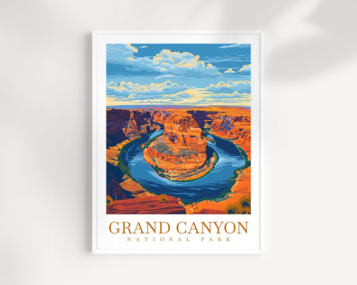 Grand Canyon National Park Horseshoe Bend Colorado River View Poster
