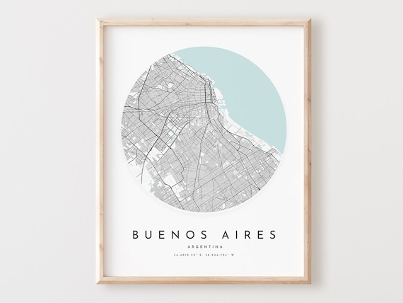 Buenos Aires Map Print Minimalist City Street Poster
