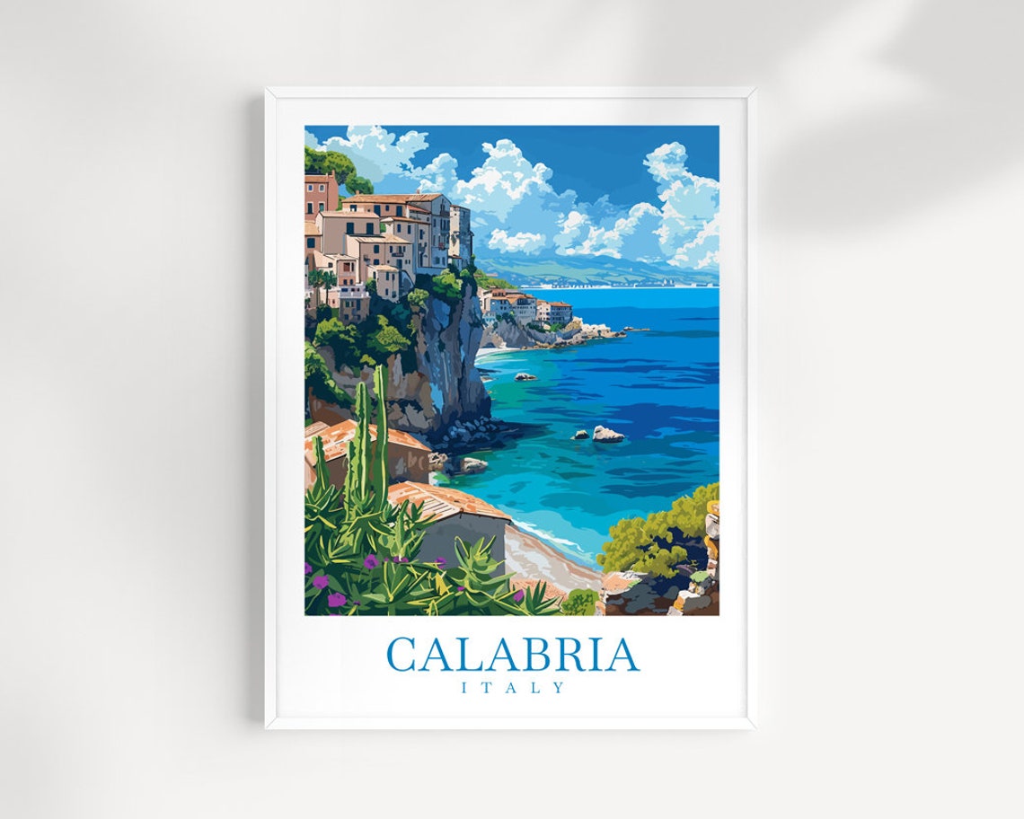 Calabria Travel Print Wall Art Calabria Italy Wall Hanging Home Decor Calabria Gift Art Lovers Wall Art Print Calabria Italy Art Gift