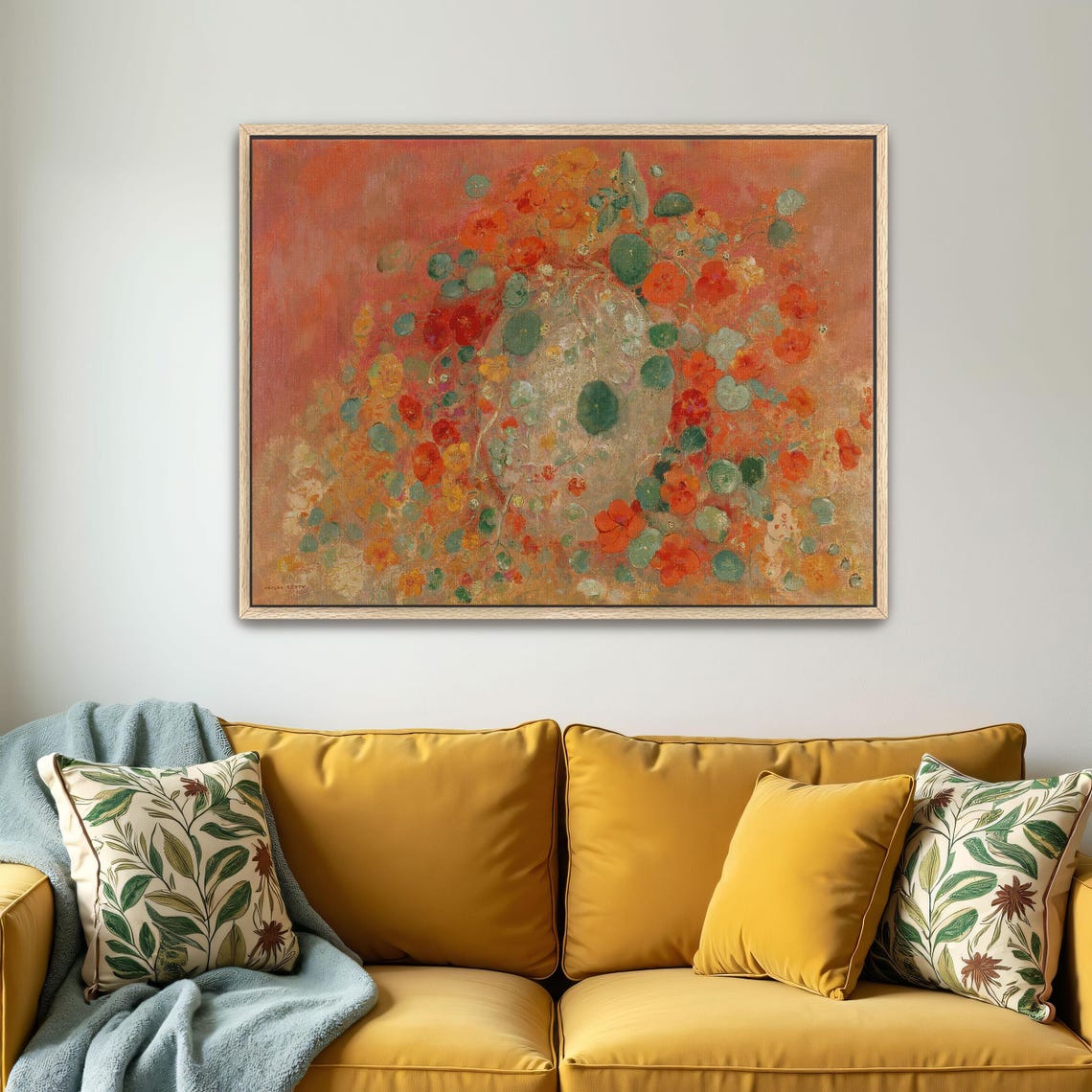 Nasturtiums In A Vase Orange And Red Floral Still Life Art Poster - Image 4
