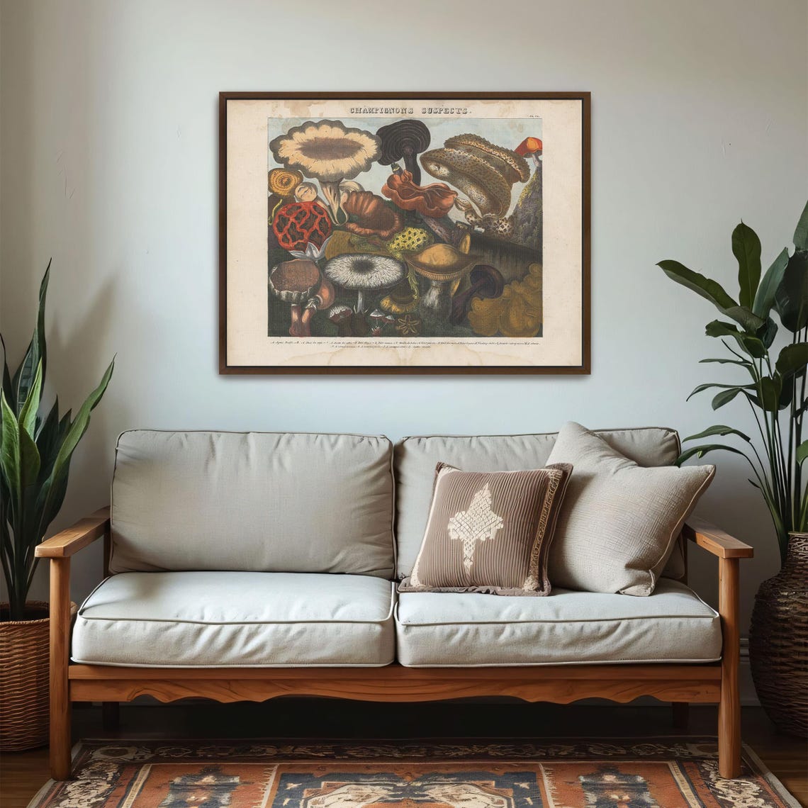 Champignons Suspects Vintage Mushroom Chart Kitchen Art Poster - Image 6