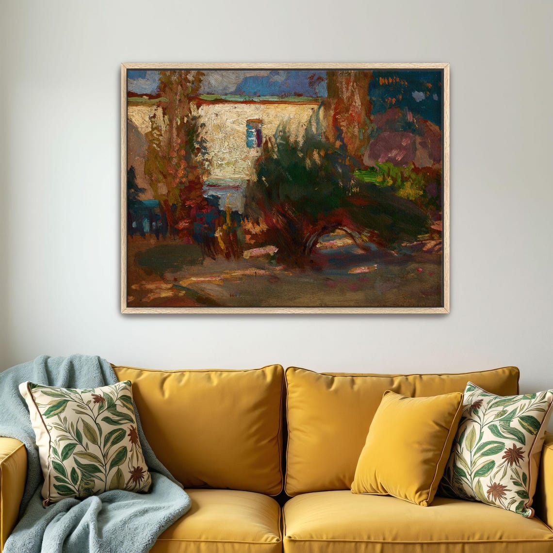 Sunlit White House Peeking Through Dark Trees Impressionist Poster - Image 4