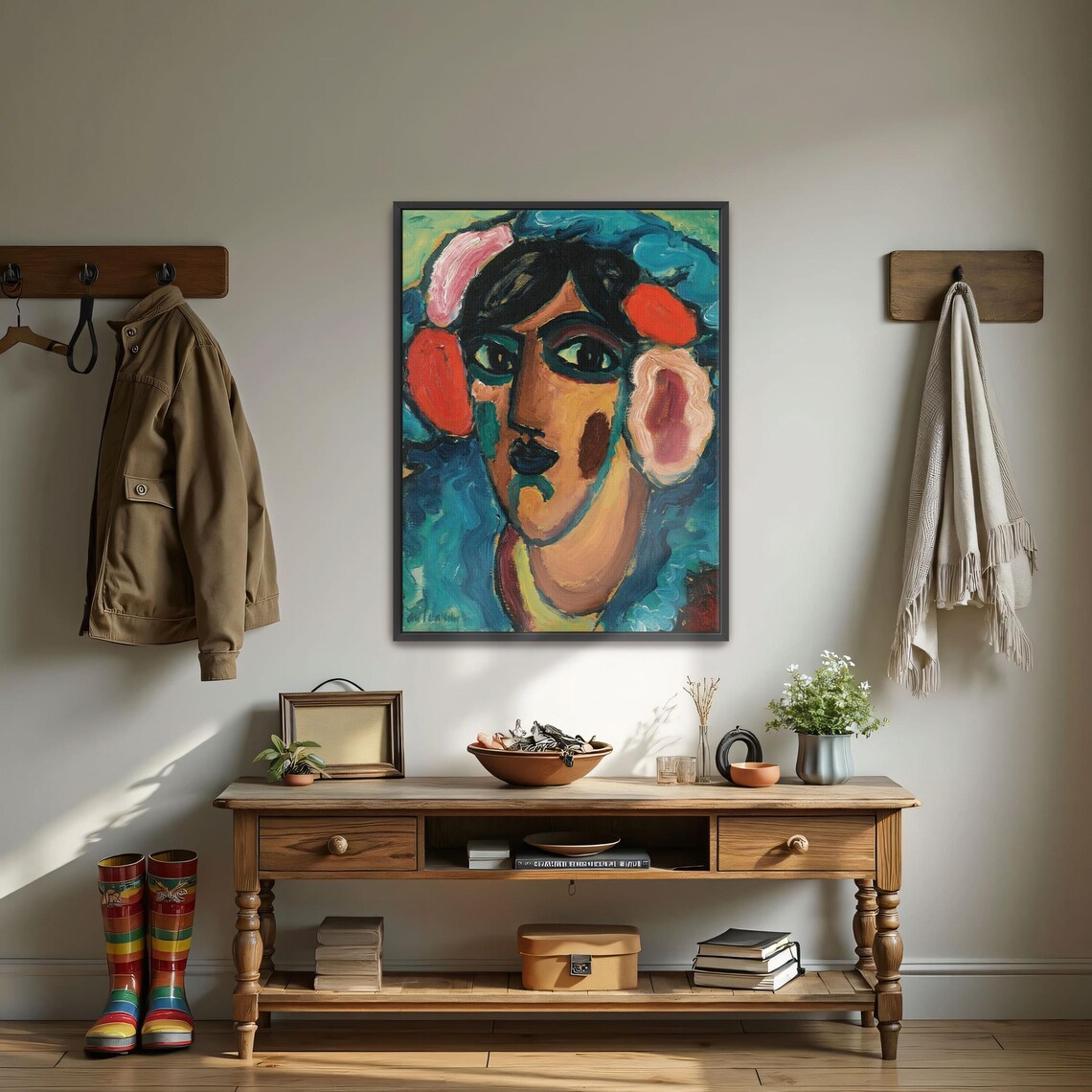 Alexej von Jawlensky Woman with Flowers Expressionist Portrait Poster - Image 3