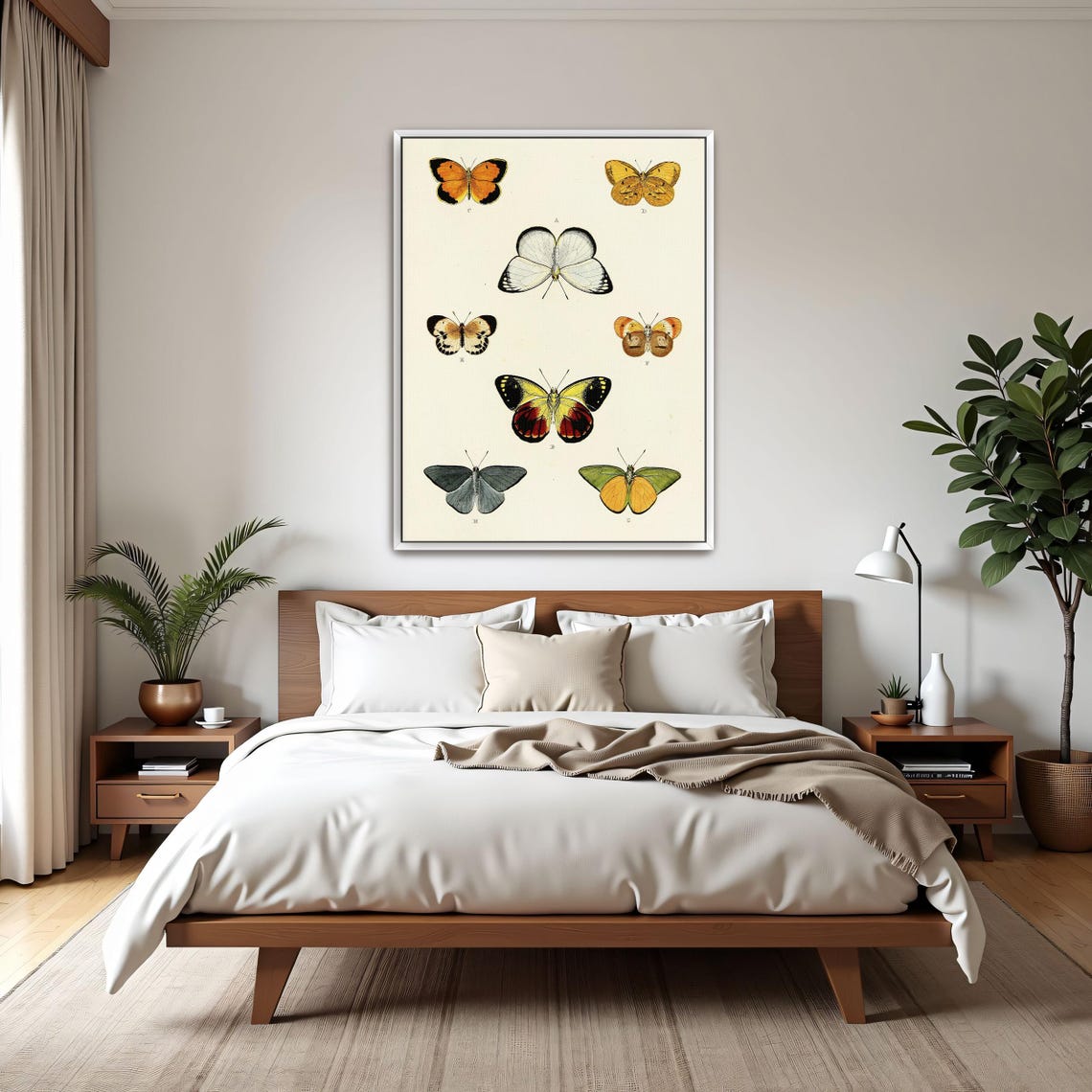 Eight Vintage Butterfly Specimens Natural History Illustration Poster - Image 3