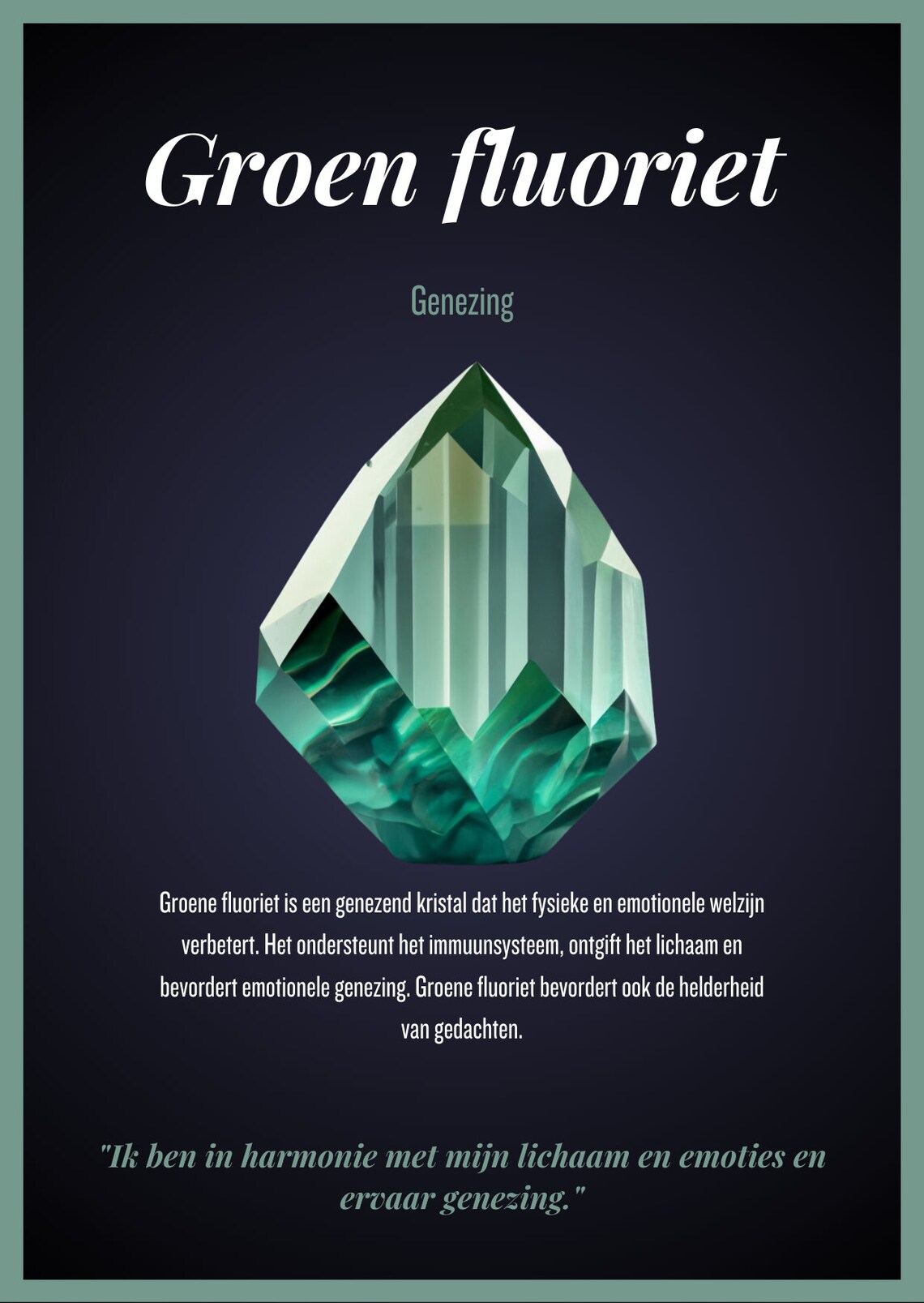 Kristallen Betekeniskaarten, Dutch Crystal Set Print - Image 3