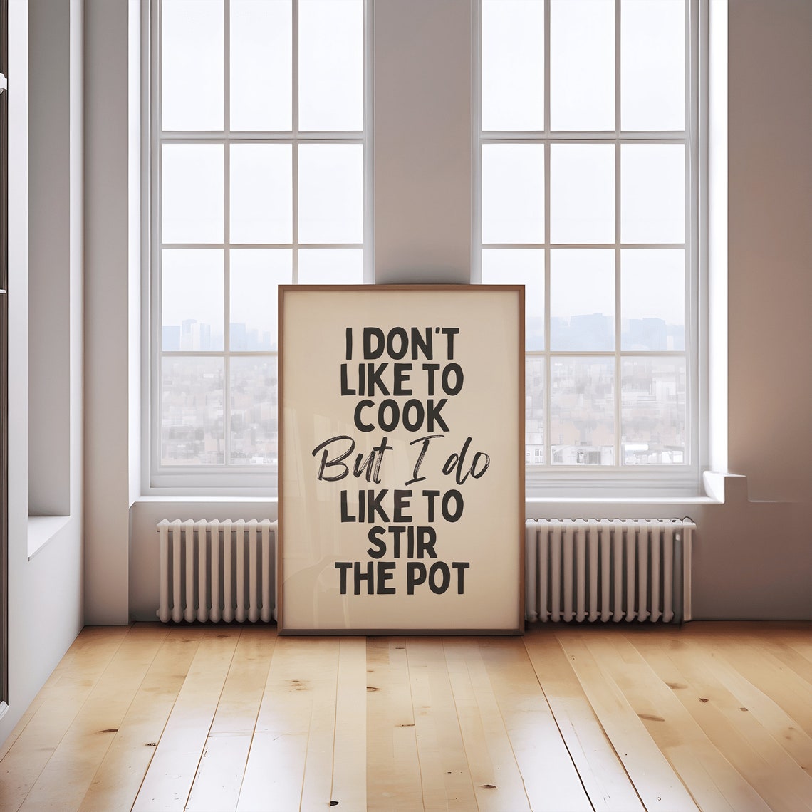 I Dont Like to Cook But I Do Like to Stir the Pot Funny Kitchen Poster - Image 3