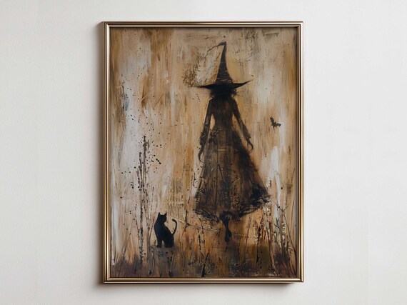 Magical Witchy Halloween Poster, Rustic Farmhouse