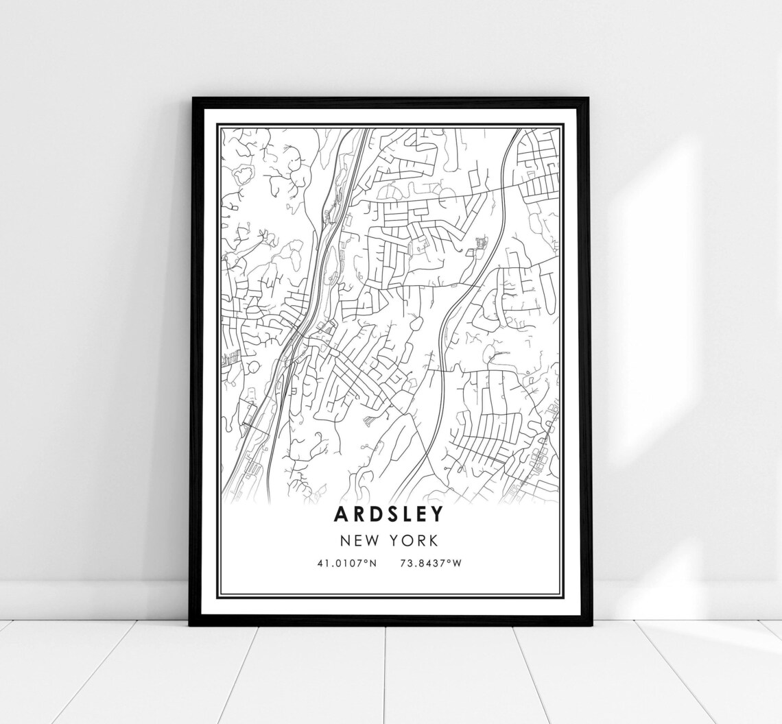 Ardsley Map Print, New York City Travel Poster