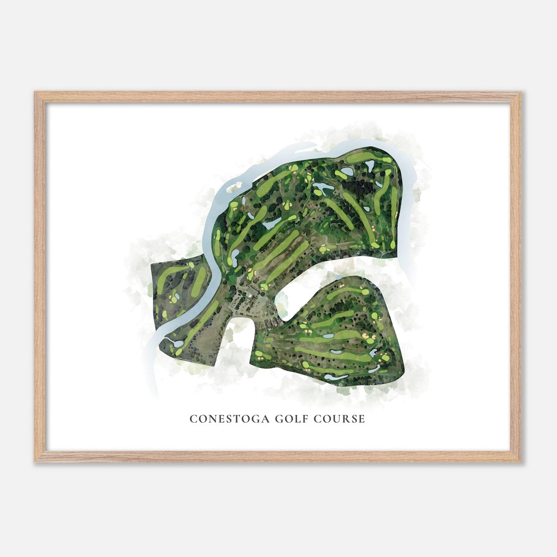 Conestoga Golf Course Canada Classic Watercolor Golf Map Poster