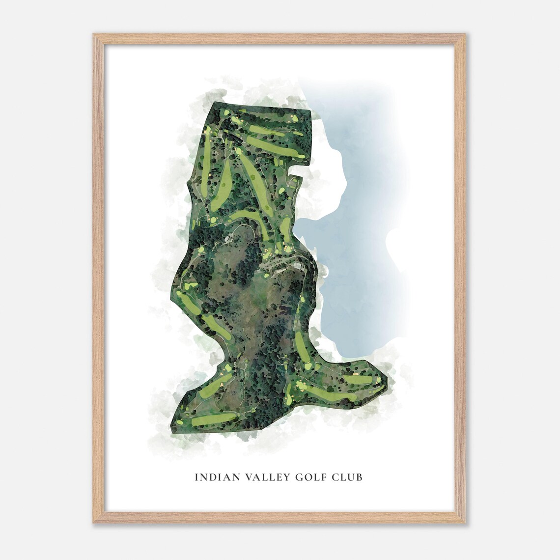 Indian Valley Golf Club Novato California Classic Watercolor Poster - Image 6