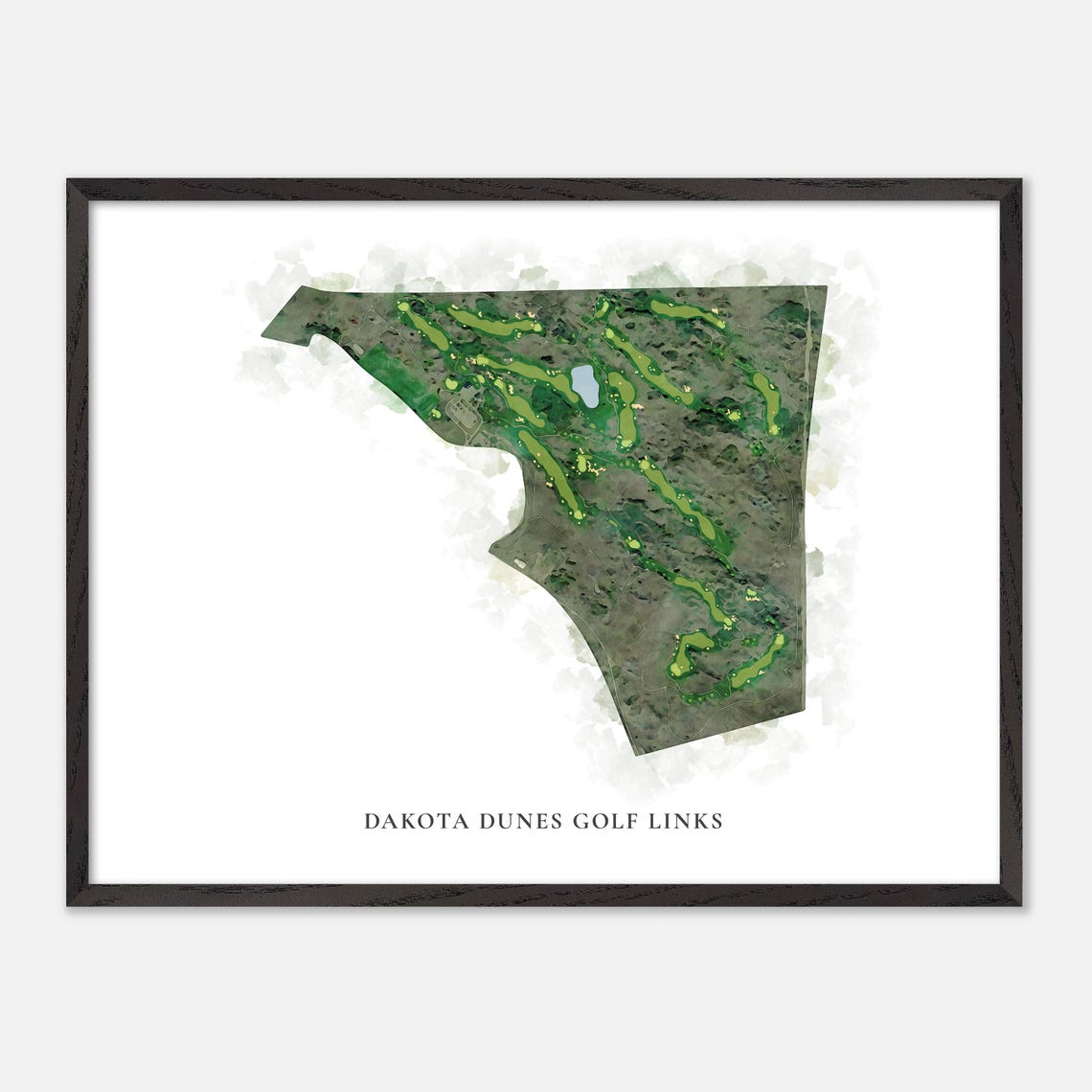 Dakota Dunes Golf Links Canada Classic Watercolor Golf Map Poster - Image 4