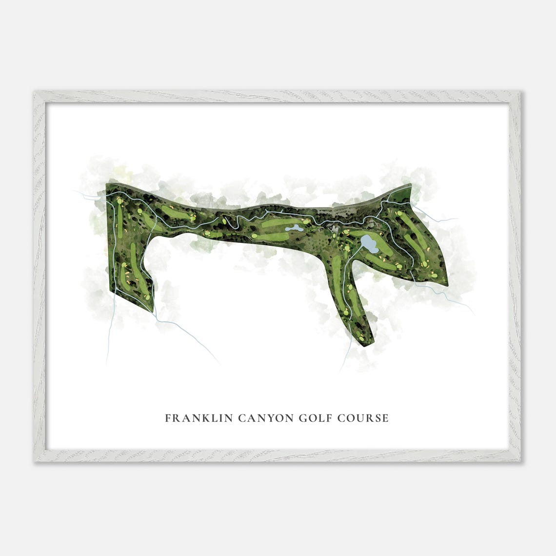 Franklin Canyon Golf Course Watercolor Map Art Golfer Gift Poster - Image 4