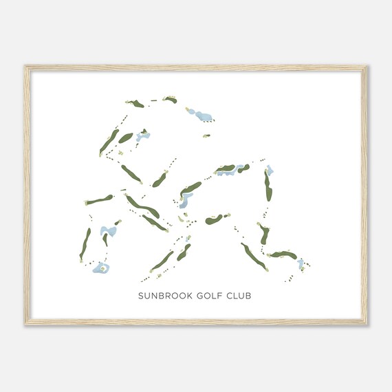 Sunbrook Golf Club Utah Modern Watercolor Map Golfer Gift Golf Wall Art Golf Poster Print Course Layout