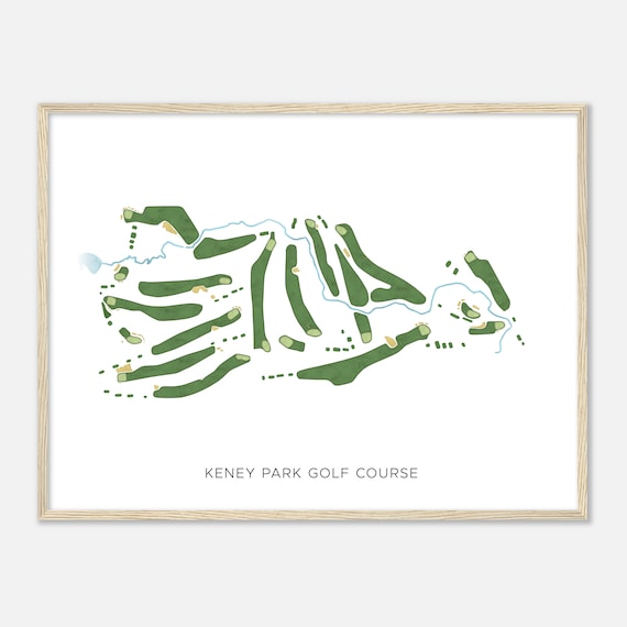 Keney Park Golf Course Connecticut Modern Watercolor Map Golfer Gift Golf Wall Art Golf Poster Print Course Layout