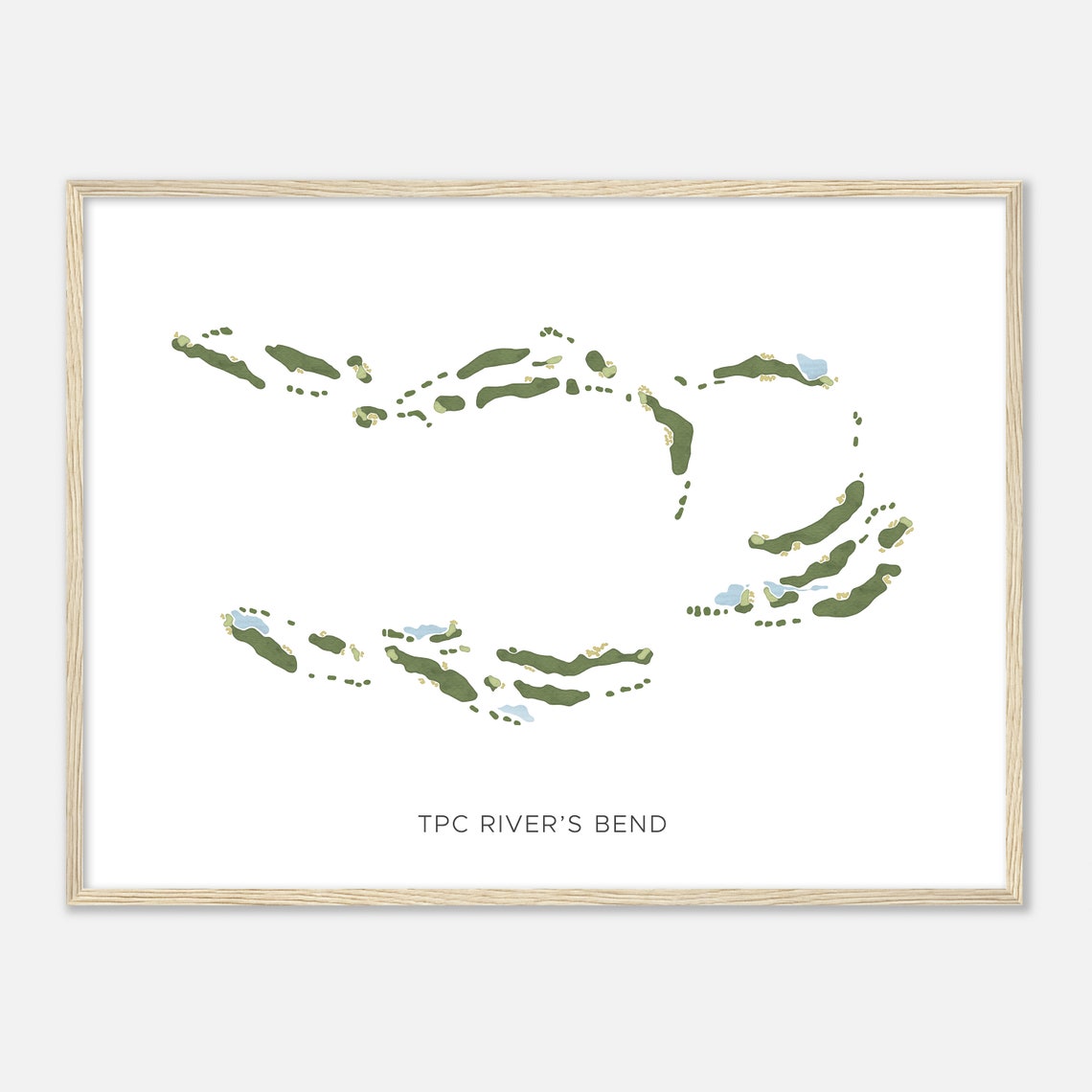Tpc Rivers Bend Ohio Modern Watercolor Map Golfer Gift Golf Wall Art Golf Poster Print Course Layout - Image 2