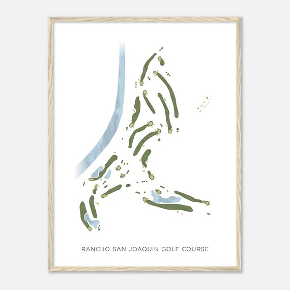 Rancho San Joaquin Golf Course California Modern Watercolor Map Golfer Gift Golf Wall Art Golf Poster Print Course Layout