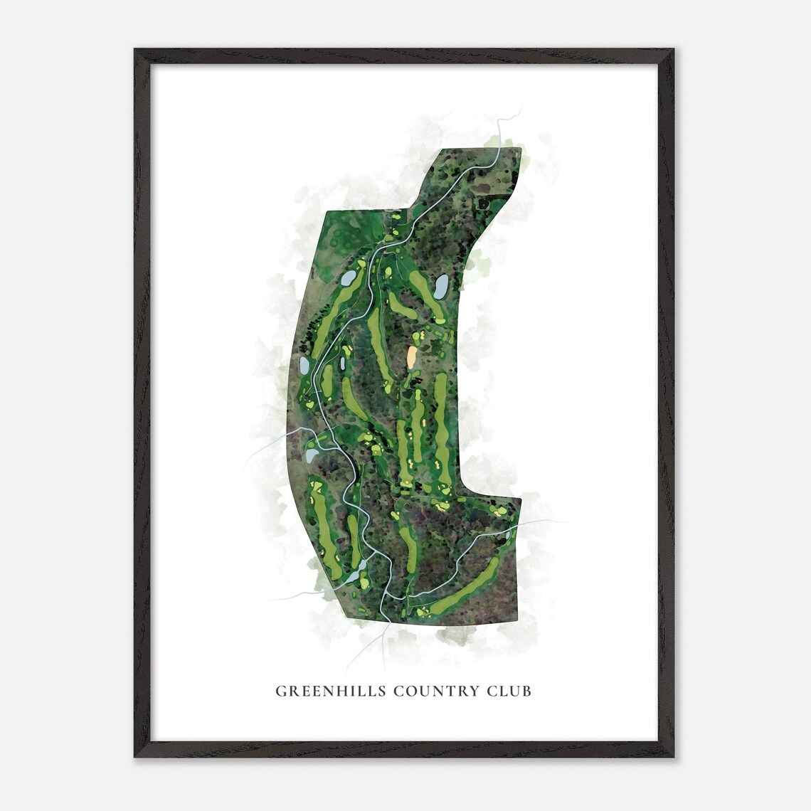 Greenhills Country Club London Canada Classic Watercolor Map Poster - Image 2