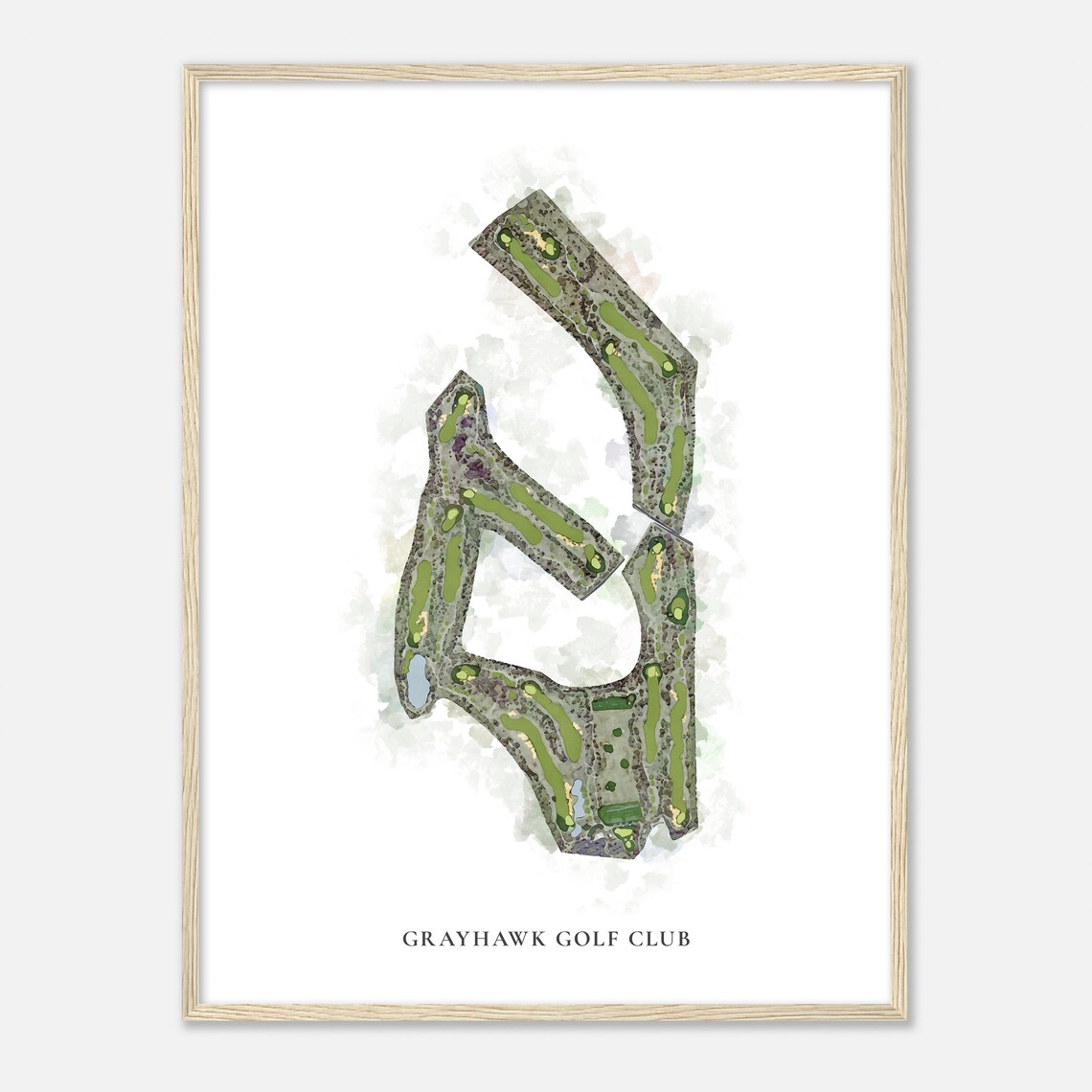 Grayhawk Golf Club Arizona Classic Watercolor Map Golfer Gift Golf Wall Art Golf Poster Print Course Layout - Image 2