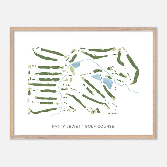 Patty Jewett Golf Course In Colorado Springs Colorado Modern Watercolor Map Golfer Gift Golf Wall Art Golf Poster Print