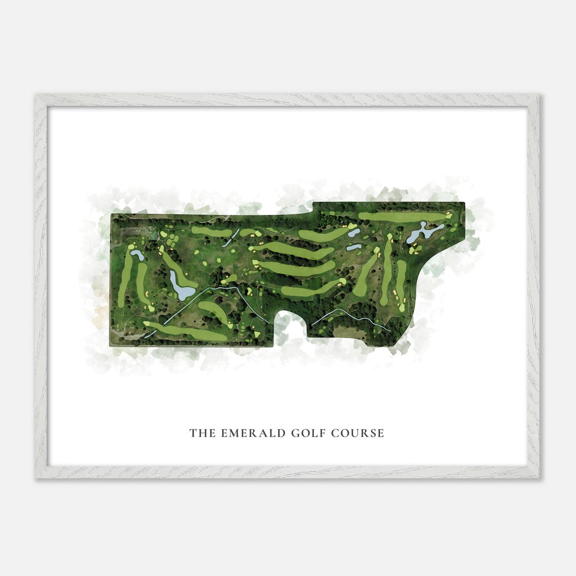 The Emerald Golf Course Michigan Classic Watercolor Map Poster - Image 4