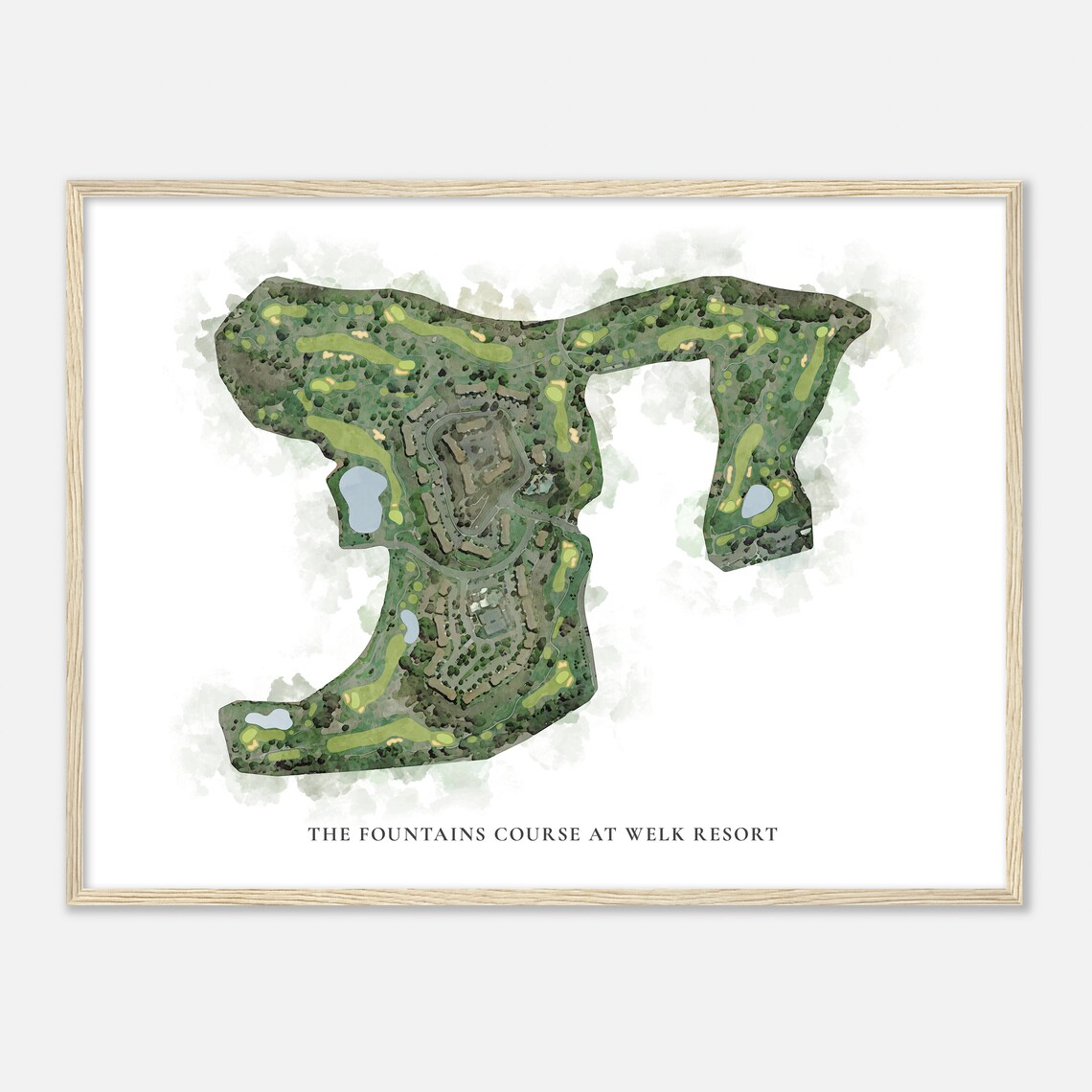 The Fountains Course at Welk Resort California Classic Map Poster - Image 2