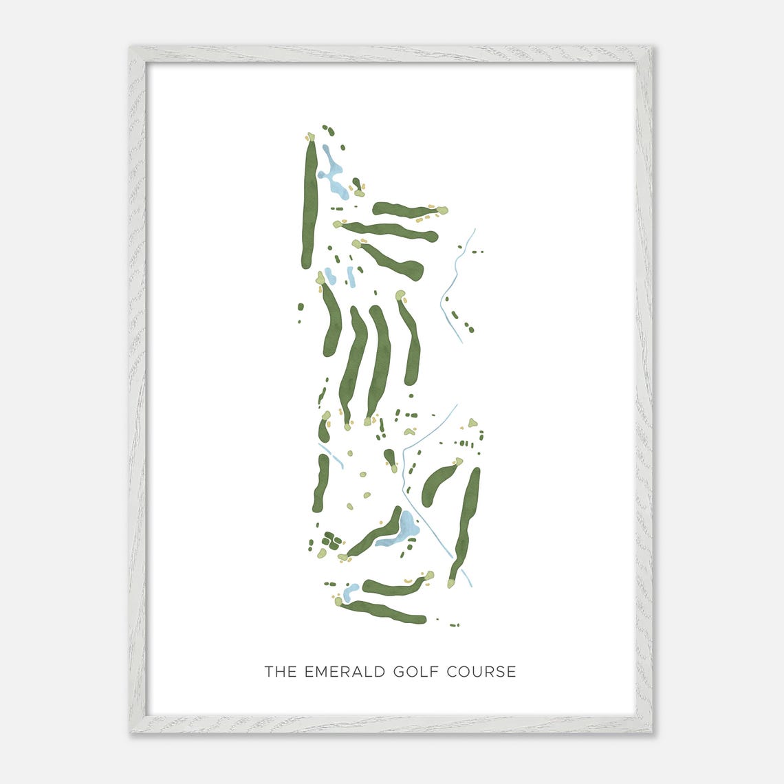 The Emerald Golf Course Michigan Modern Minimalist Golf Map Poster - Image 2