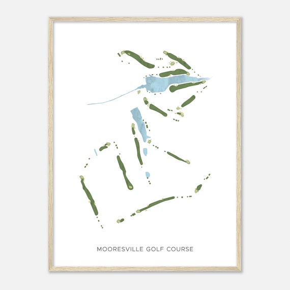 Mooresville Golf Course North Carolina Modern Watercolor Map Golfer Gift Golf Wall Art Golf Poster Print Course Layout